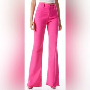 Alice and Olivia coin pocket high rise flare jeans